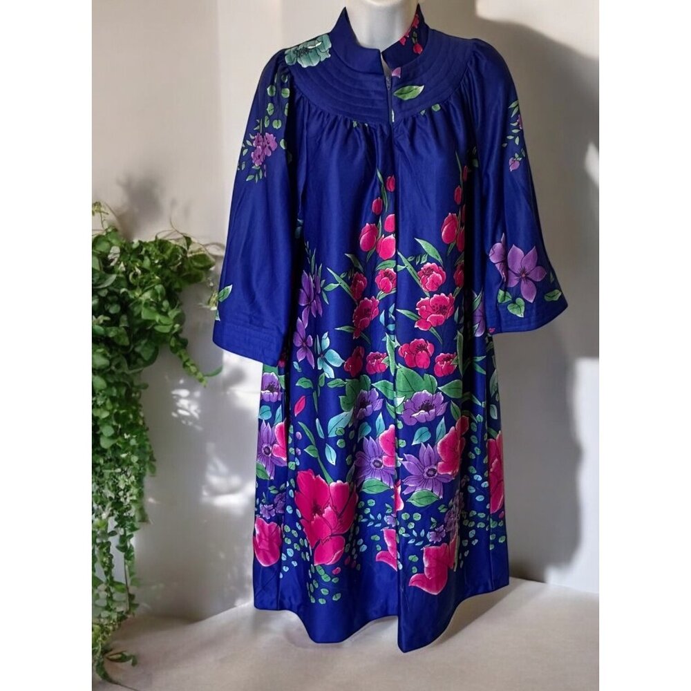 Vintage Lisanne Loungewear Floral Kaftan  Robe Women's Small Granny Bloom Core